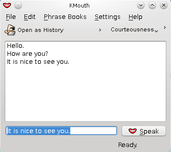 linux app for speaking written text like mac say